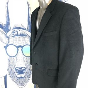 Jos A Bank Black Corduroy Sports Jacket Blazer